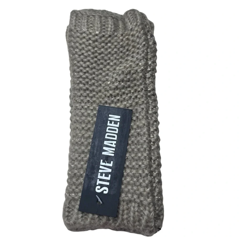 Steve Madden Women’s Knitted Fingerless Gloves Mittens